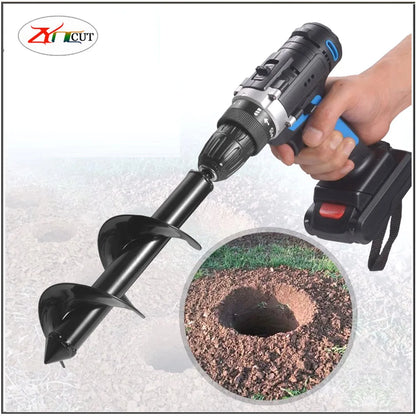 Drillforce Garden Planter Spiral Drill Bit Flower Bulb Hex Shaft Auger Yard Gardening Bedding Planting Post Hole Digger Tools