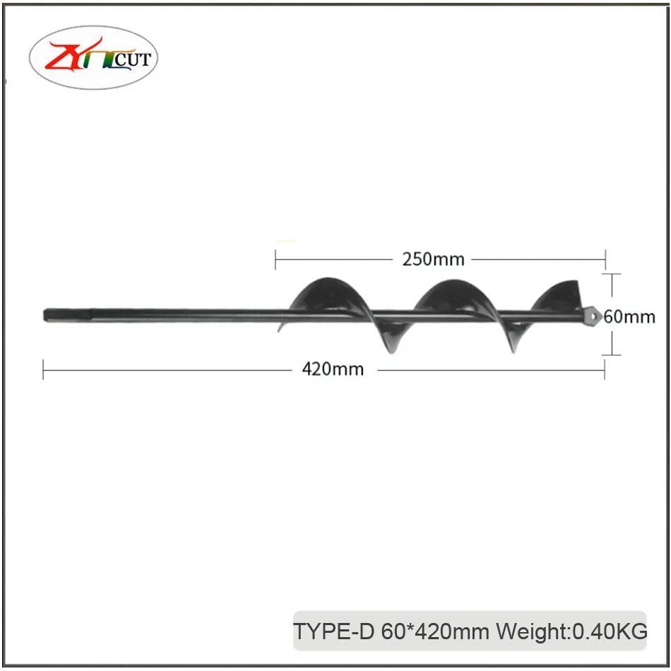 Drillforce Garden Planter Spiral Drill Bit Flower Bulb Hex Shaft Auger Yard Gardening Bedding Planting Post Hole Digger Tools