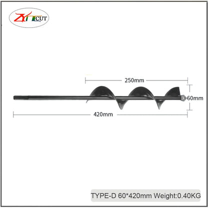 Drillforce Garden Planter Spiral Drill Bit Flower Bulb Hex Shaft Auger Yard Gardening Bedding Planting Post Hole Digger Tools